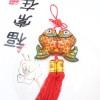 中國結(jié)年年有余掛飾 高級刺繡亮片魚掛件 特色手工藝品