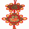 雙線網(wǎng)布扇形二連串財(cái)神板中國結(jié)喜慶工藝廠家直銷